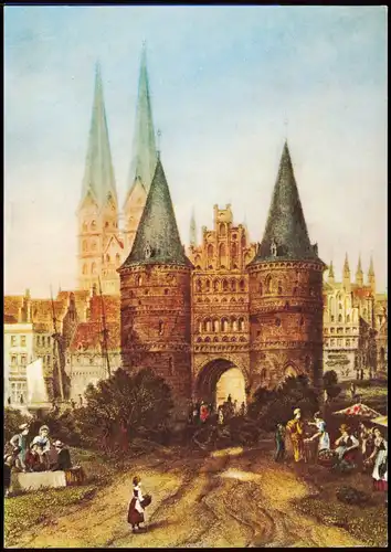 Foto Lübeck Holstentor 1800/1993 Foto