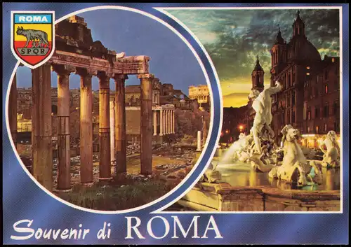Cartoline Rom Roma Stadtteilansichten Souvenir di ROMA 1960