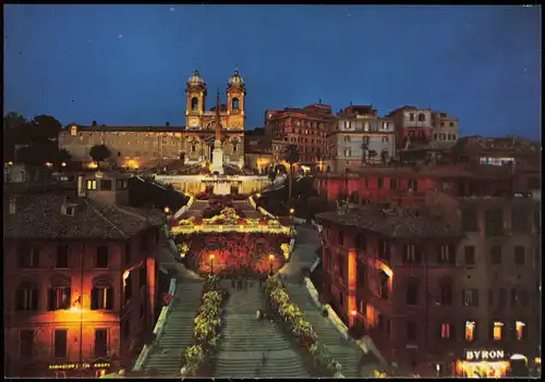 Rom Roma Stadtteilansicht Piazza di Spagna - Trinità dei Monti 1970