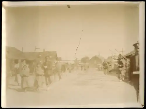 China China belebte Straße Typen 中國 / 中国 Mandschurei 1905 Privatfoto Foto