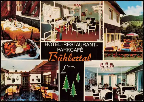 Bühlertal Hotel Restaurant - Parkcafé Bes. Adolf Schühle (Mehrbild-AK) 1988