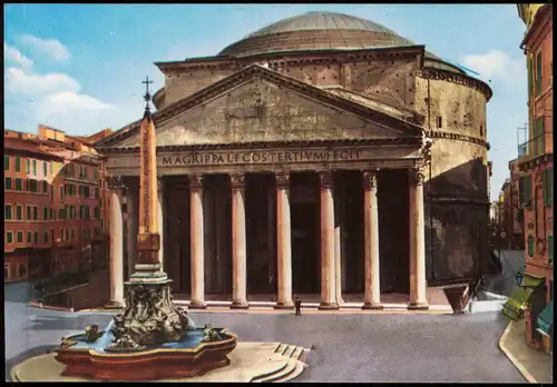 Cartoline Rom Roma Le Panthéon The Pantheon Das Pantheon 1970