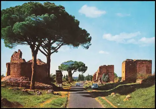 Cartoline Rom Roma Via Appia Antica Rue Appia Antica 1970