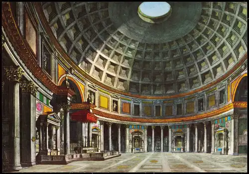 Cartoline Rom Roma Interior of the Pantheon Inneres des Pantheon 1970