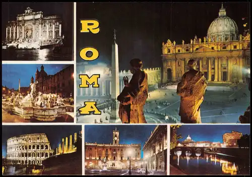 Cartoline Rom Roma Mehrbild-AK Sehenswürdigkeiten 1970