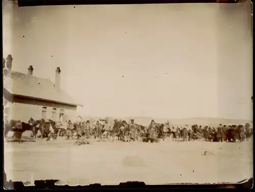 .Russland Rußland Россия Grenzbahnhof vor China Soldaten 1905 Privatfoto Foto