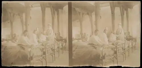 .Russland Rußland Россия Soldaten im Lazarett 1905 Privatfoto 3D/Stereoskopie