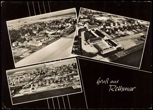 Rethmar-Sehnde Mehrbildkarte mit 3 Luftaufnahmen Ortsansichten 1967