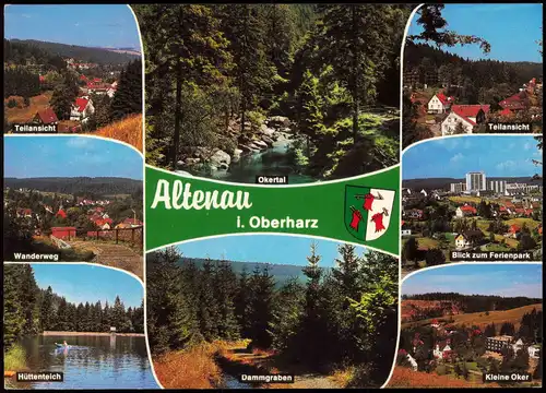 Altenau-Clausthal-Zellerfeld Mehrbildkarte Ansichten Altenau Oberharz Harz 1985