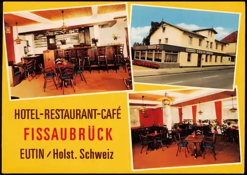 Ansichtskarte Eutin HOTEL-RESTAURANT-CAFÉ FISSAUBRÜCK Mehrbildkarte 1980