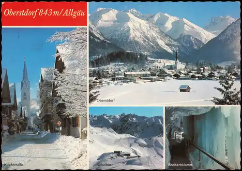 Ansichtskarte Oberstdorf (Allgäu) Mehrbildkarte Ortsansichten im Winter 1971