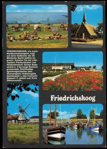 Ansichtskarte Friedrichskoog Mehrbildkarte Nordsee Nordseebad 1990