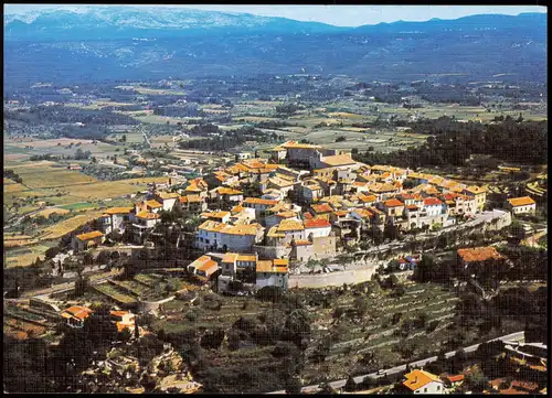 .Frankreich LE CASTELLET Vue aérienne du village, Aerial View Luftbild 1990