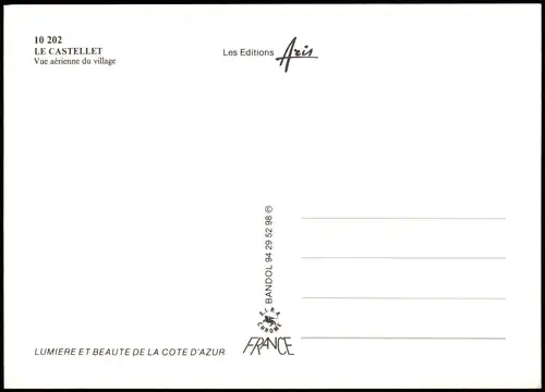 .Frankreich LE CASTELLET Vue aérienne du village, Aerial View Luftbild 1990