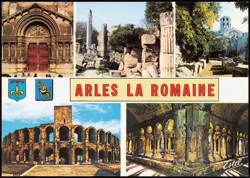 CPA Arles Mehrbildkarte mit 5 Foto-Ansichten 1980