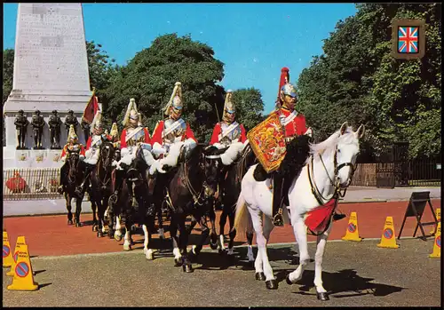 Postcard London The Life Guards Parade Wachparade der Wache 1980