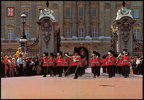 Postcard London The Queen's Guards Parade 1980