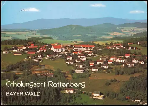 Ansichtskarte Rattenberg Panorama, Ort im schönen Bayrischen Wald 1980