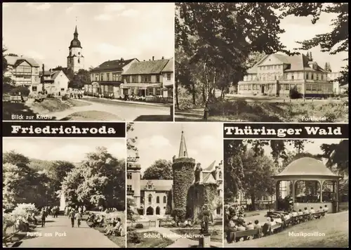 Ansichtskarte Friedrichroda DDR Mehrbildkarte mit Stadtteilansichten 1971