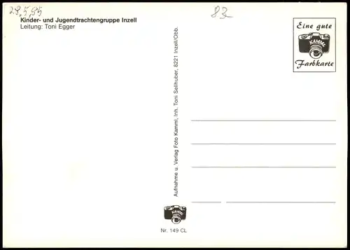 Inzell / Obb. Kinder- und Jugendtrachtengruppe Inzell Leitung: Toni Egger 1979