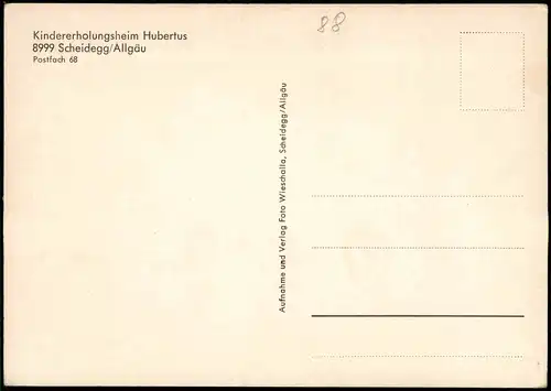 Ansichtskarte Scheidegg Kindererholungsheim Hubertus 1978