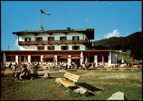 Ansichtskarte Reit im Winkl Berggasthof WINKLMOOSALM - Rückseite 1982