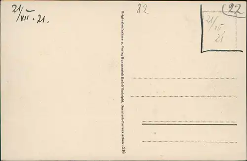 Partenkirchen-Garmisch-Partenkirchen Forsthaus Graseck mit Dreitorspitze 1922