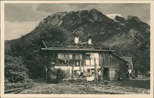 Ansichtskarte Oberstdorf (Allgäu) Trettachhäusl 1923