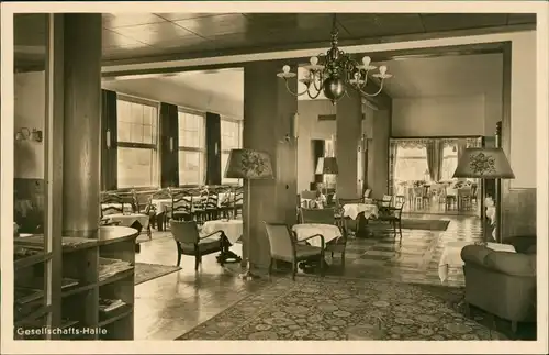 Oberstdorf (Allgäu) Hotel Wittelsbacher Hof Gesellschafts-Halle 1952