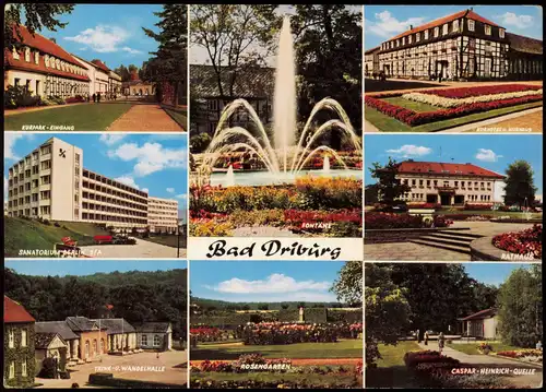 Bad Driburg Mehrbildkarte mit 8 Foto-Ansichten Ortsansichten 1980
