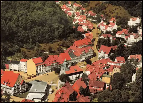 Ansichtskarte Bad Grund (Harz) Luftbild mit Markt und Hübichweg 1975