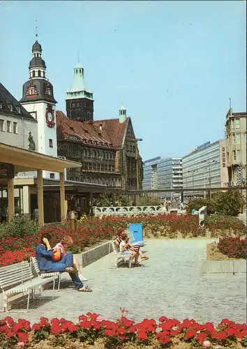 Ansichtskarte Zentrum-Chemnitz Rosenhof 1988