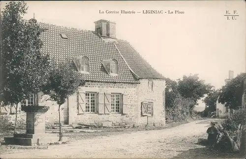 CPA Liginiac La Place 1916  Feldpoststempel