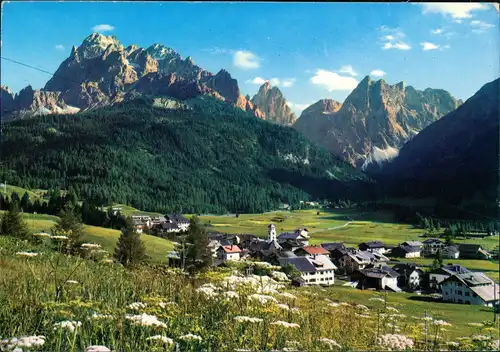 Cartoline Sexten Sesto Blick auf die Stadt, Dolomiti 1970