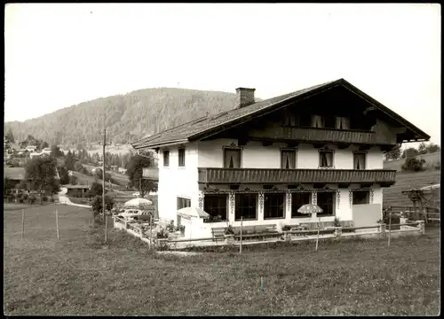Ansichtskarte Oberau-Wildschönau Tirol GASTHOF SCHNEEROSE - Fotokarte 1961