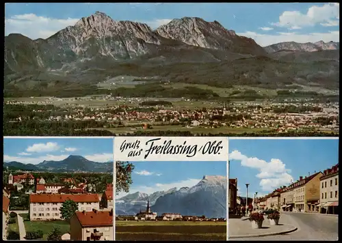 Freilassing (bis 1923 Salzburghofen) Stadt, Siedlung, Straßenpartie 4 Bild 1968
