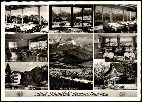 Ansichtskarte Krün Hotel Schönblick - Mehrbild 1972