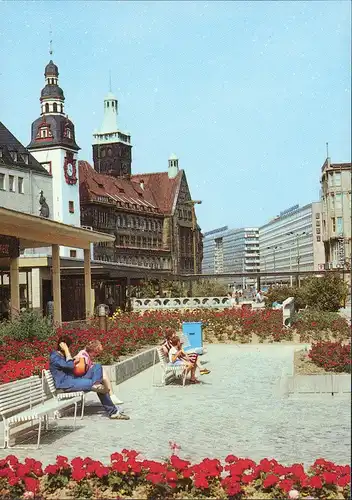 Ansichtskarte Zentrum-Chemnitz Rosenhof 1990