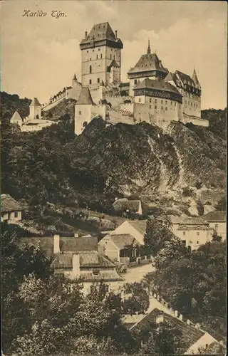 Postcard Karlstein Karlštejn Burg Karlštejn - Stadtpartie 1912