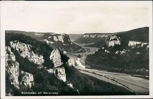 Ansichtskarte Beuron Eichfelsen mit Werenwag. 1936