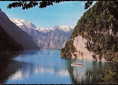 Ansichtskarte Schönau am Königssee Königssee mi Ausflugsboot 1984