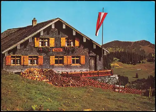 Ansichtskarte Balderschwang Burgl-Hütte am Feuerstätterkopf 1980