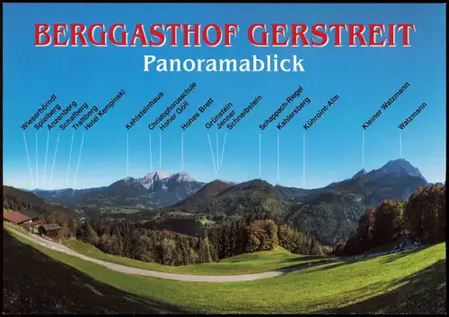 Ansichtskarte Berchtesgaden BERGGASTHOF GERSTREIT - Panoramablick 1992