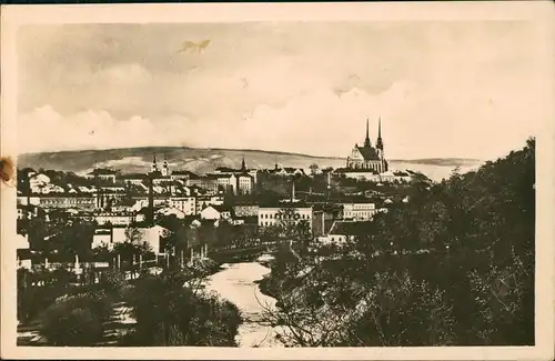Postcard Brünn Brno Totale 1946