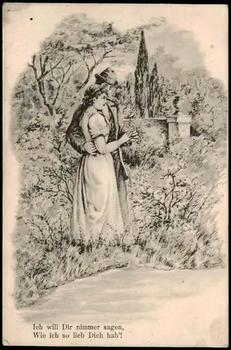 Liebe Liebespaare Love Ich will Dir nimmer sagen Wie ich so lieb Dich hab! 1915