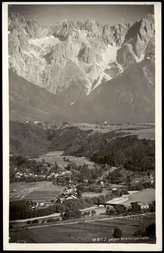 Ansichtskarte Mötz Bz. Imst gegen Miemingerkette 1942