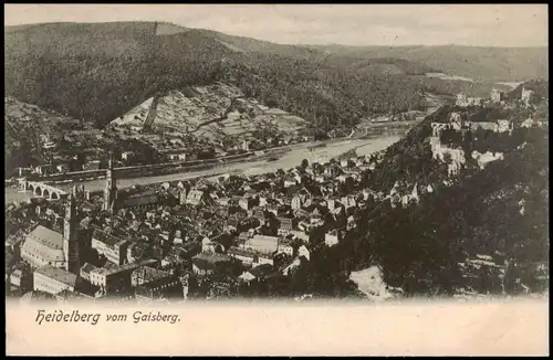 Ansichtskarte Heidelberg vom Gaisberg. 1913