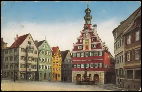 Ansichtskarte Esslingen Marktplatz 1928