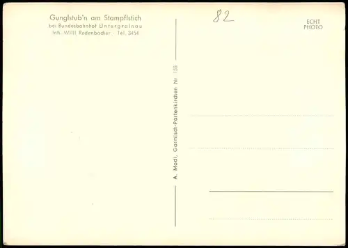 Ansichtskarte Grainau Gunglstub'n am Stampfistich 1965