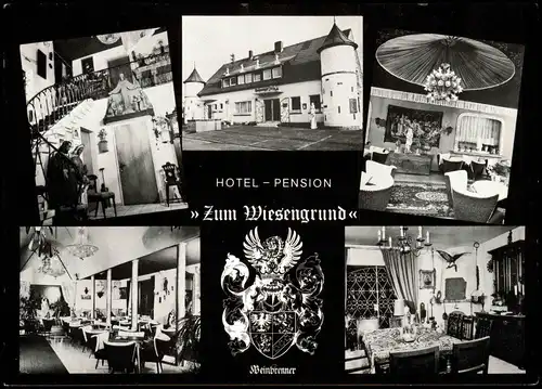 Langenbach bei Kirburg Hotel-Pension Zum Wiesengrund MB mit Innen 1965